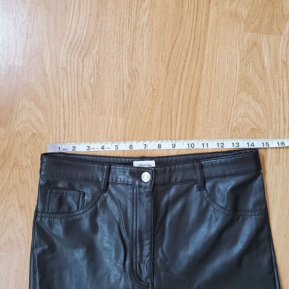 Wilfred Free High-Waist Vegan Leather Pants sz 6=28×27 - Picture 10 of 13